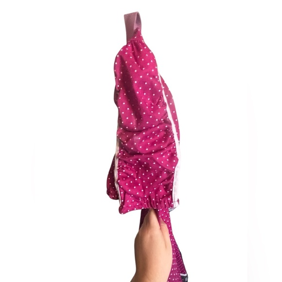 Polka Dot Vintage Dress Size 9 80s/90s Cottagecore drop waist pleated skirt - Picture 3 of 5